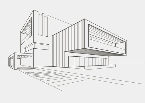 Hand-drawn architectural sketch